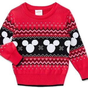 BRAND NEW Mickey Mouse Toddler Boys Holiday Graphic Sweater, Sizes 12M